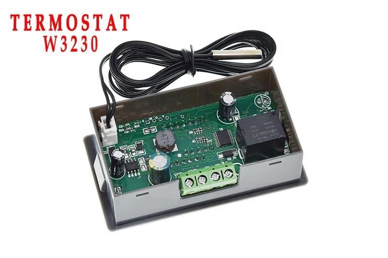 Termostat sa sondom W3230 inkubator pilići 12V — slika 2 od 2