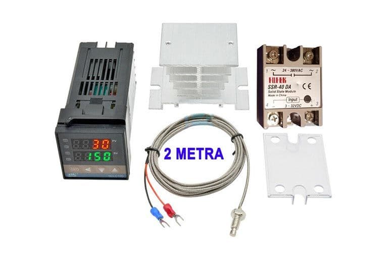 Termostat REX C100 za visoke temperature do 400C peći grijače inkubatore + K sonda 2m — slika 1 od 1