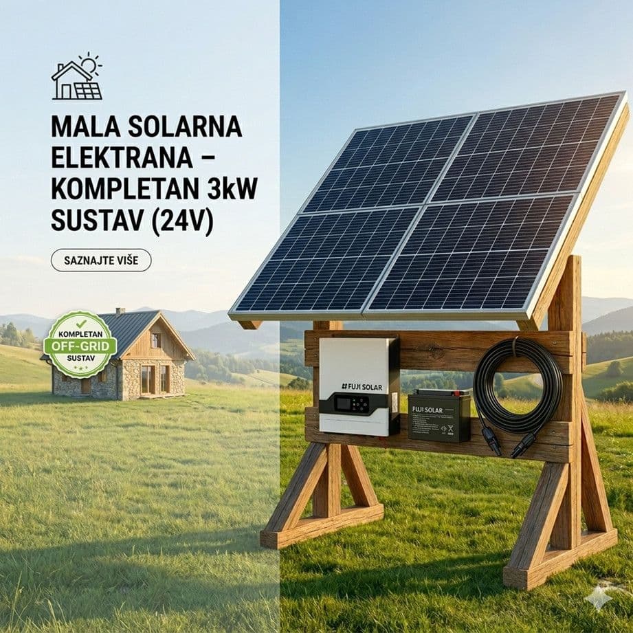 Solarni Off-Grid Sustav 3kW / 2240W - Fuji 200Ah 24V LFP — slika 1 od 1