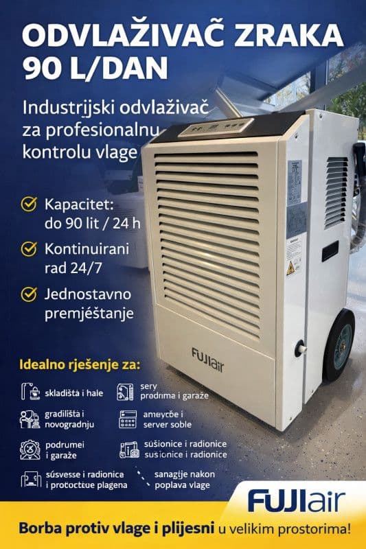 Isušivač Vlage FUJI 90lit/dan Odvlaživači Zraka Isušivanje Vlaga — slika 1 od 5