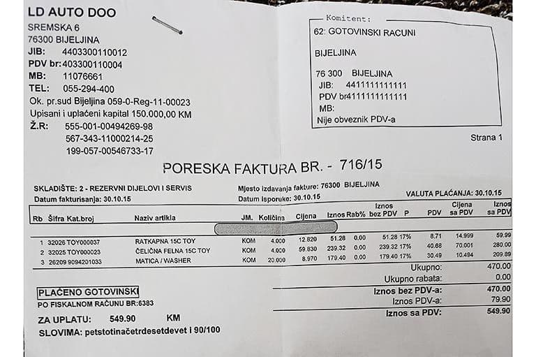 Čelične felge za Toyotu Corollu Sedan sa Mišelin gumama 15-ke i ratkapne orginal — slika 13 od 15