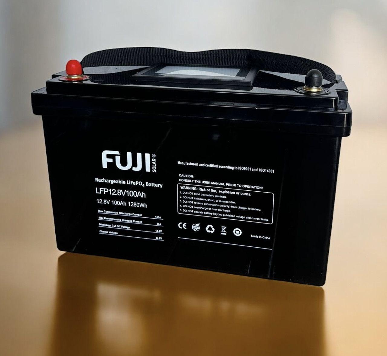 FUJI SOLAR litij-ionska baterija LFP-12,8V-100Ah+LCD-NEATA — slika 1 od 1