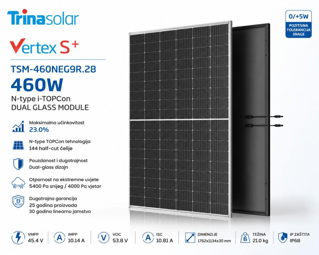 Trina Solar Vertex S+ TSM-460NEG9R.28 460W — slika 2 od 2