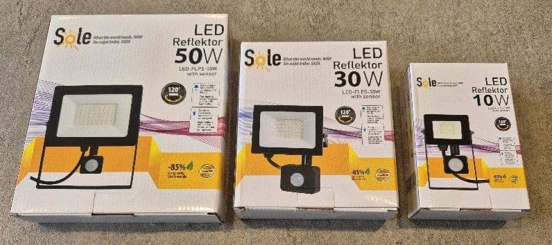 SOLE LED Reflektori sa i bez senzora pokreta — slika 3 od 5