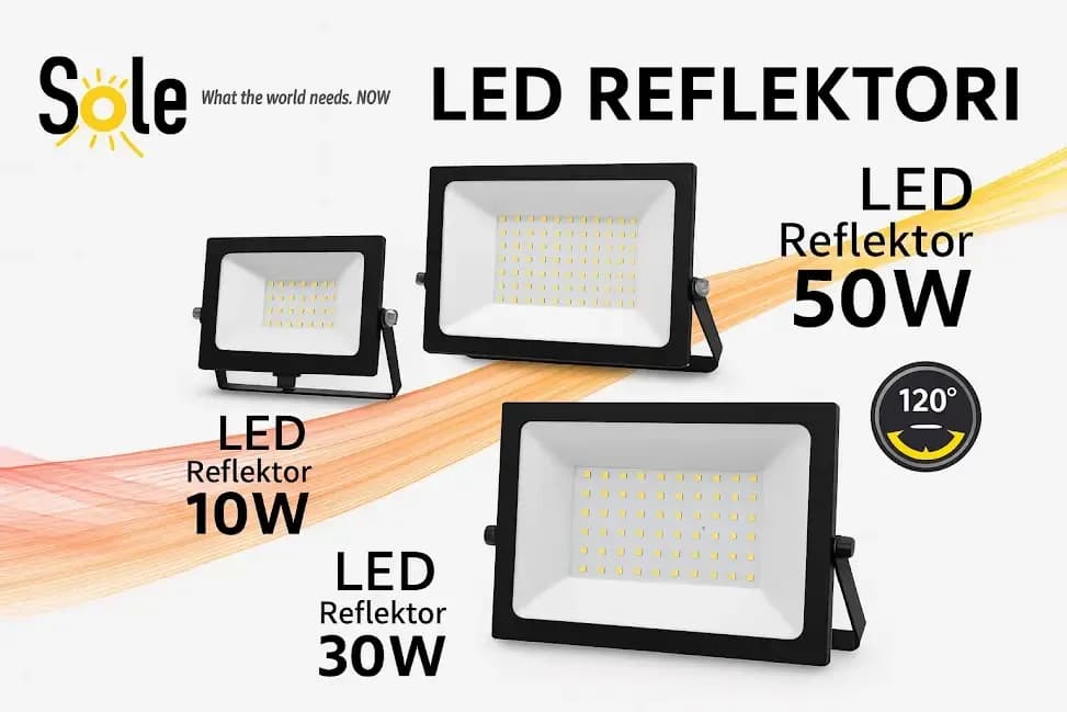 SOLE LED Reflektori sa i bez senzora pokreta — slika 1 od 5