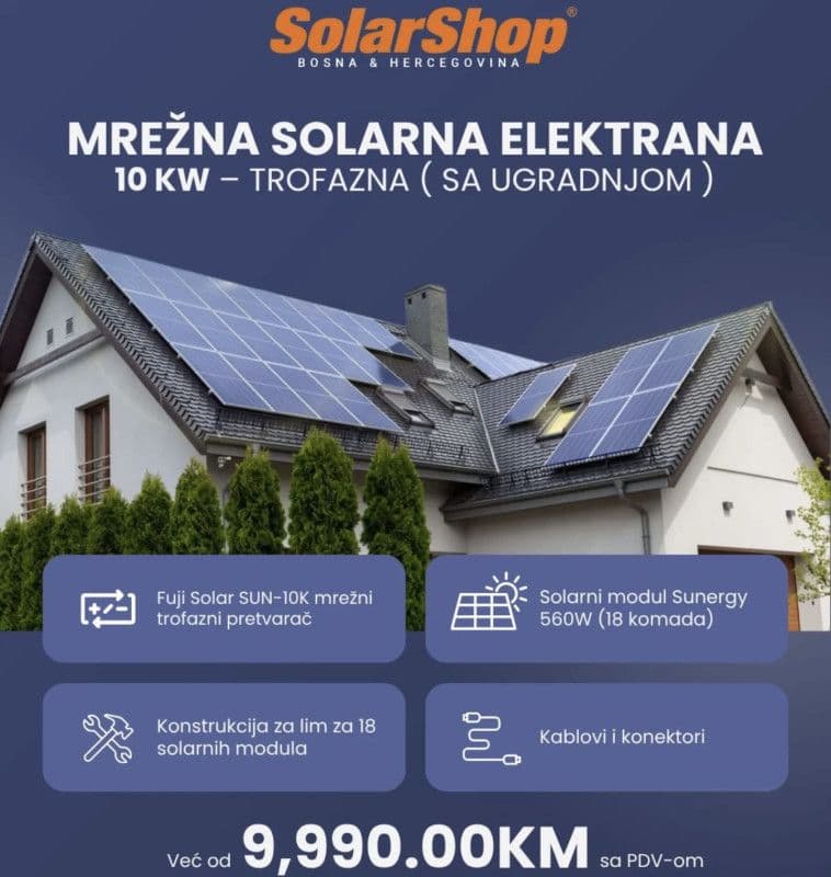 10kW Solarna Elektrana SET Komplet Solarni sistemi — slika 2 od 20