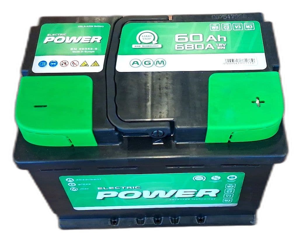 AKUMULATOR AGM 60Ah 680A start-stop 242x175x190 mm — slika 1 od 2