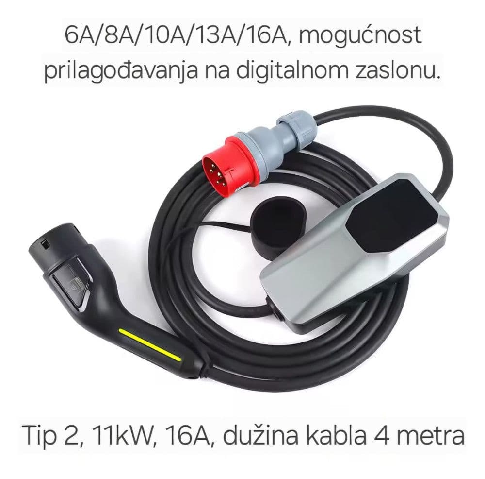 Trofazni 11kW punjač za EV | Type 2 | 4m | garancija | NOVO — slika 2 od 10