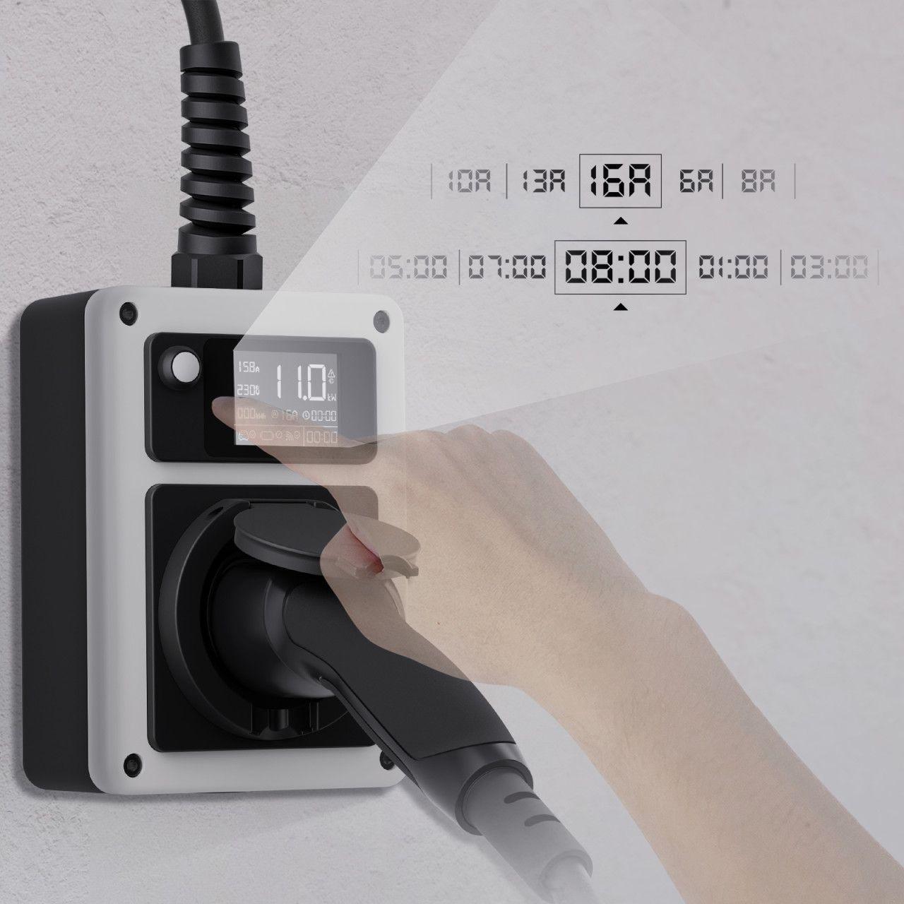 Mobilna monofazna wallbox punionica za EV - 7,4kW (WiFi APK) — slika 3 od 6