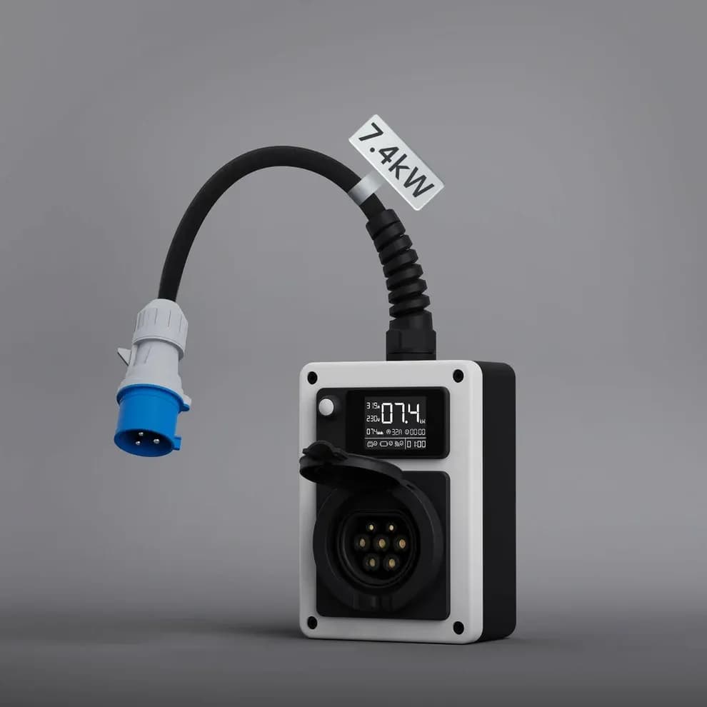 Mobilna monofazna wallbox punionica za EV - 7,4kW (WiFi APK) — slika 1 od 6