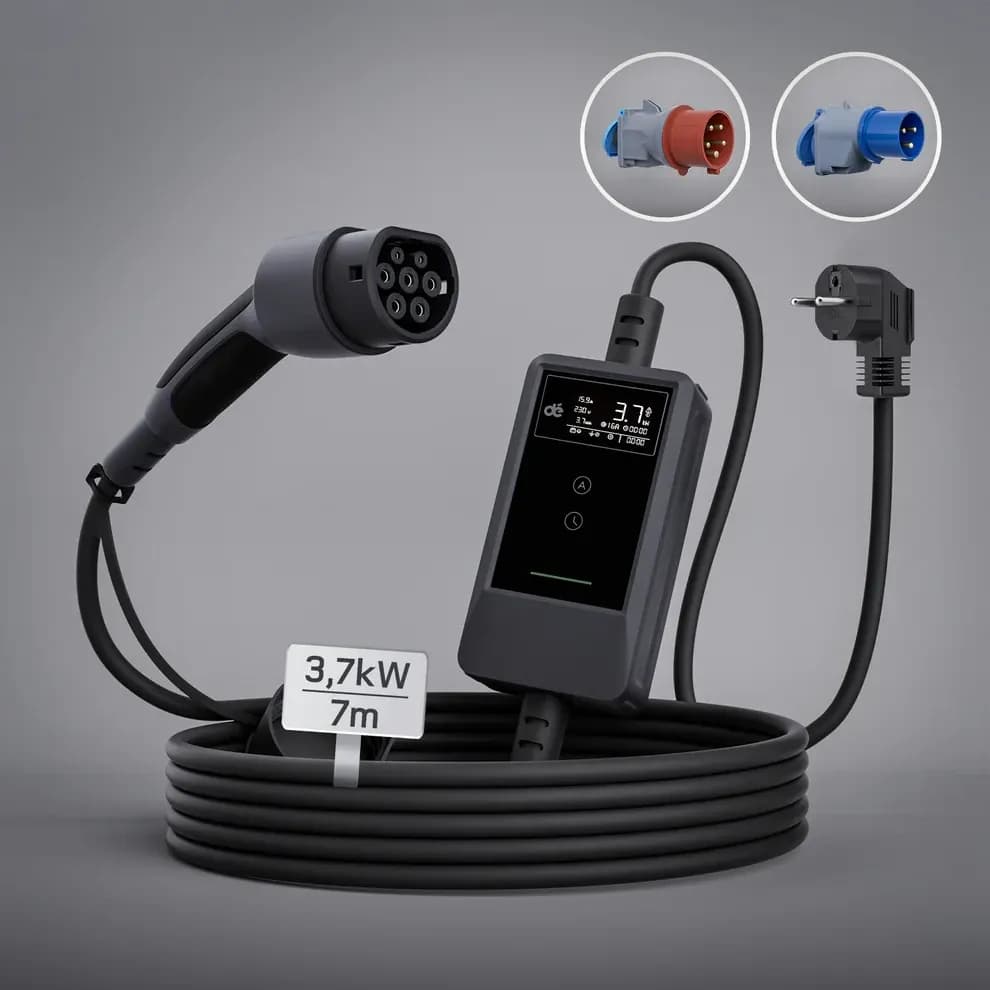 Mobilni punjač za EV snage 3,7kW s adapterima — slika 1 od 6