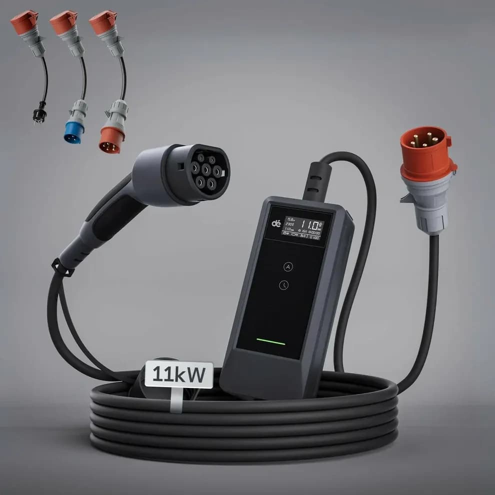 Mobilni trofazni punjač za EV - 11kW sa setom adaptera — slika 1 od 5