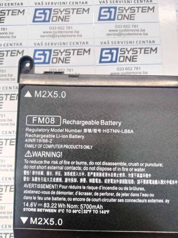 FM08 12 Pin omen hp baterija laptop — slika 1 od 3