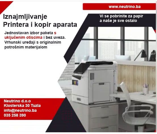 Iznajmljivanje printera i kopir aparata — slika 1 od 1