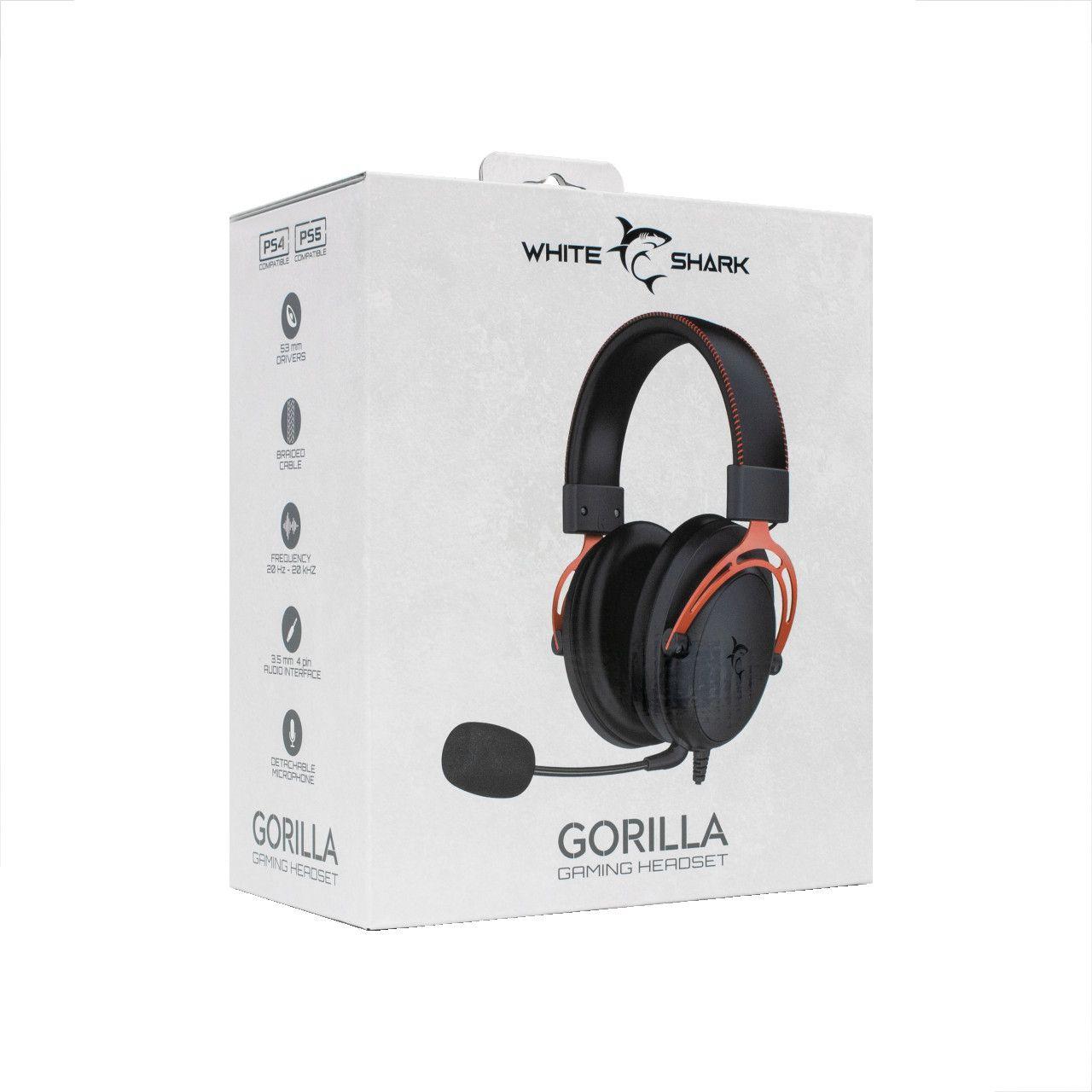 White Shark HEADSET GH-2341 GORILLA Crno/crvene — slika 7 od 7