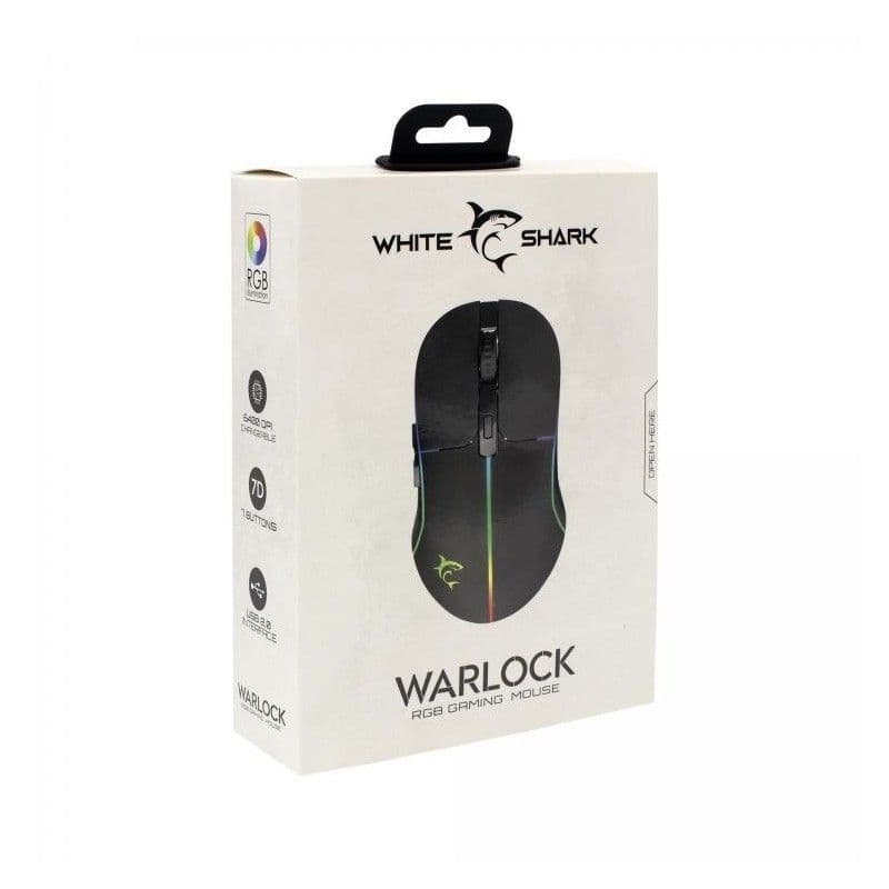 WHITE SHARK MIŠ GM-5010 WARLOCK CRNI RGB / 6400 DPI — slika 2 od 5