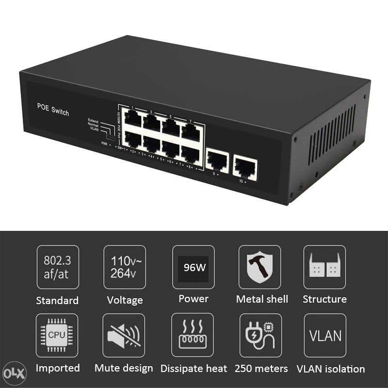 POE SWITCH 8 PORT +2 — slika 3 od 3