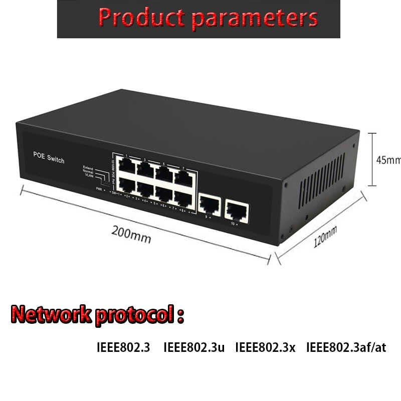 POE SWITCH 8 PORT +2 — slika 2 od 3