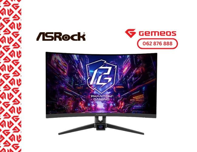 ASROCK PG27FRS1A 27" 280Hz VA Zakrivljeni gaming monitor Curved — slika 1 od 4