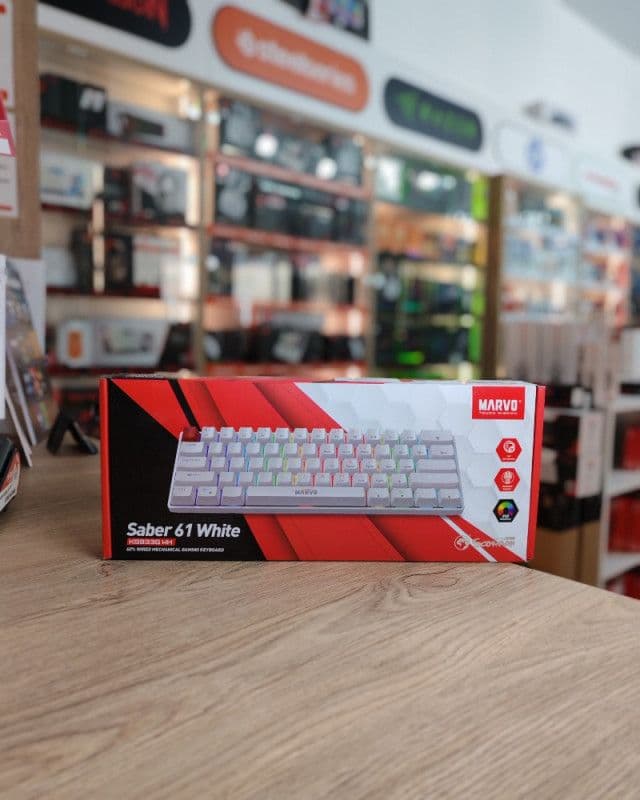 Marvo Saber 61 White KG933G 60% mehanicka gaming tastatura — slika 1 od 1