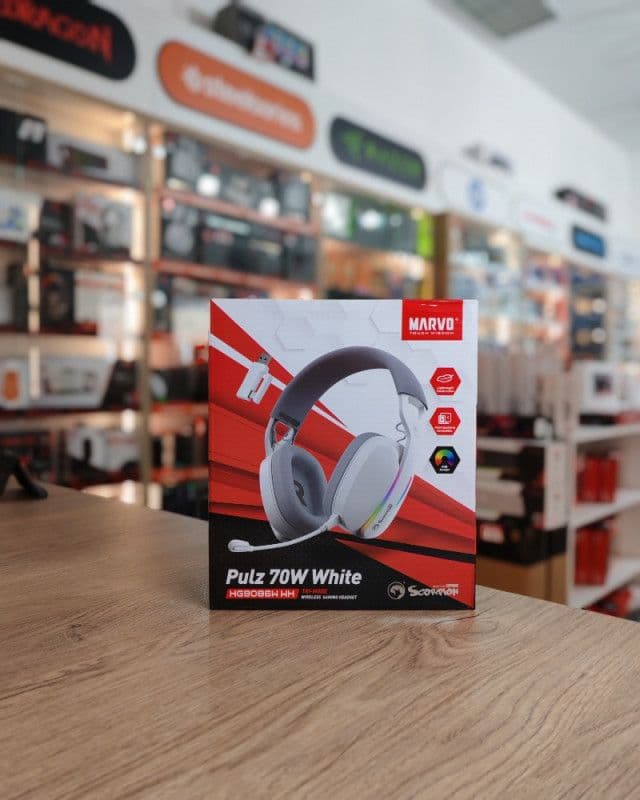 Marvo Pulz 70W White HG9086W wireless gaming slusalice tri mode — slika 1 od 1
