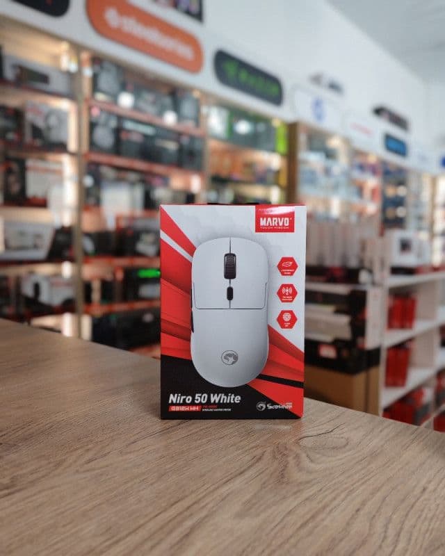 Marvo Niro 50 White G912W wireless gaming mis tri mode — slika 1 od 1