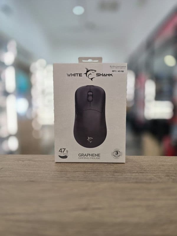 Gaming mis White Shark Graphene Crna 12400DPI — slika 1 od 2