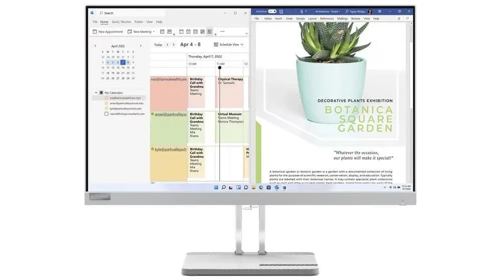 Lenovo L24e-40 23.8" 100Hz Monitor Cloud Grey — slika 1 od 3