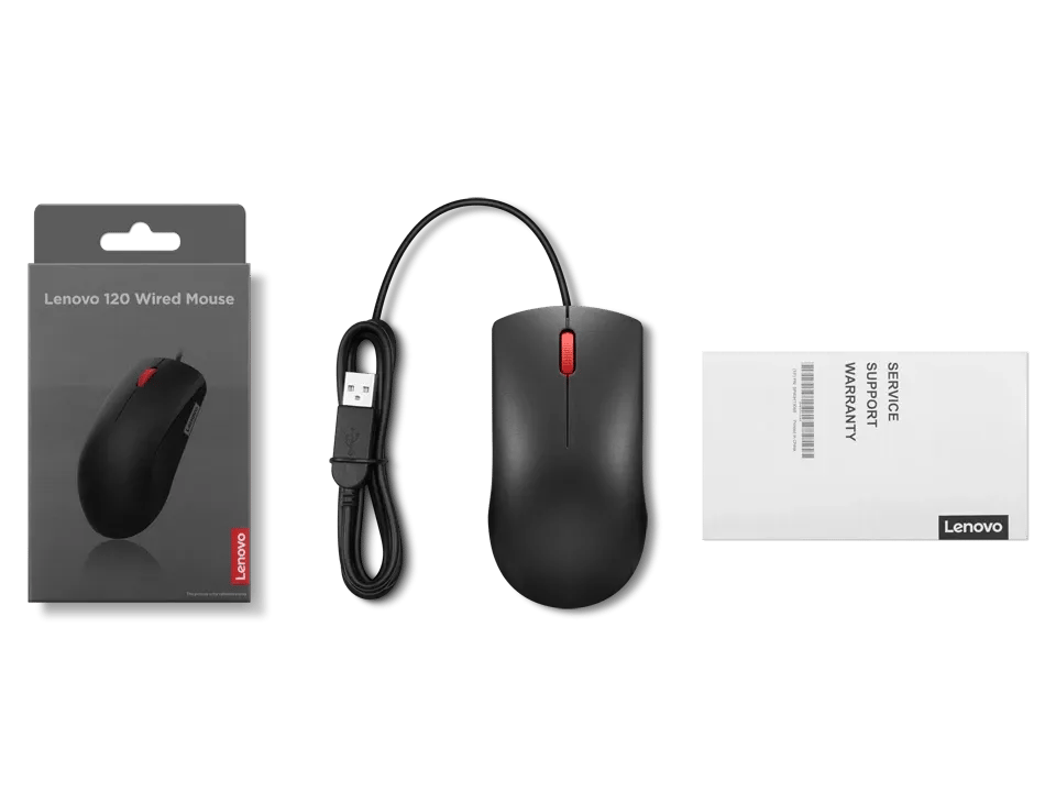 Miš Lenovo 120 Wired USB-A 1600 DPI — slika 3 od 3