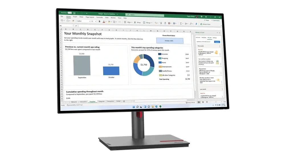 Lenovo Monitor ThinkVision P27q-30 27 inch QHD WLED — slika 1 od 3