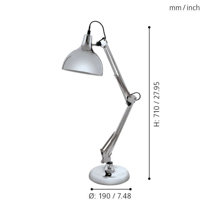 Stolna lampa inoks eglo E27 — slika 4 od 4