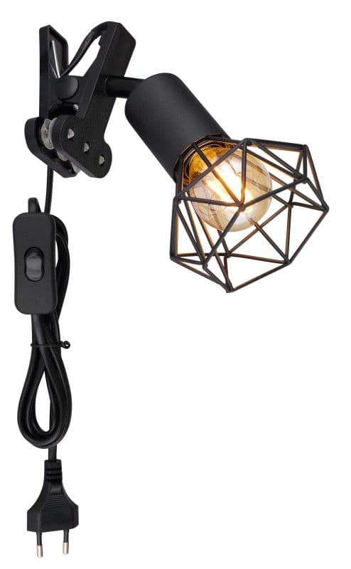 Stolna lampa na štipaljku- crna 1xE14 — slika 3 od 5