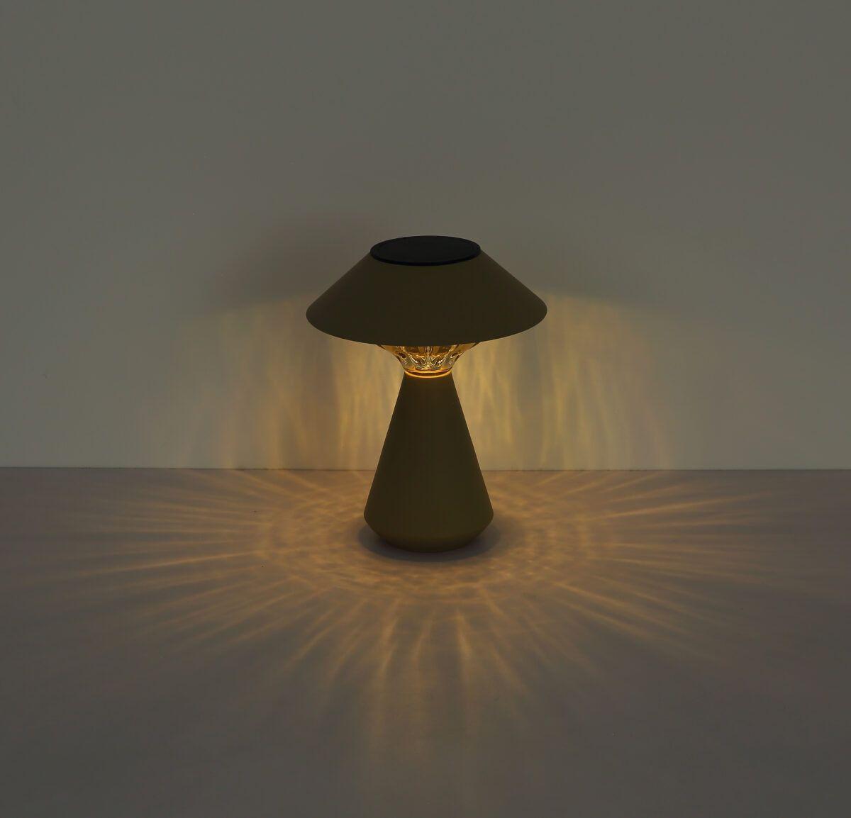 Solarna stolna lampa 10xLED- bež — slika 2 od 10