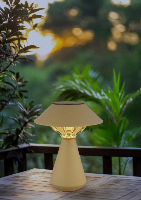 Solarna stolna lampa 10xLED- bež — slika 9 od 10