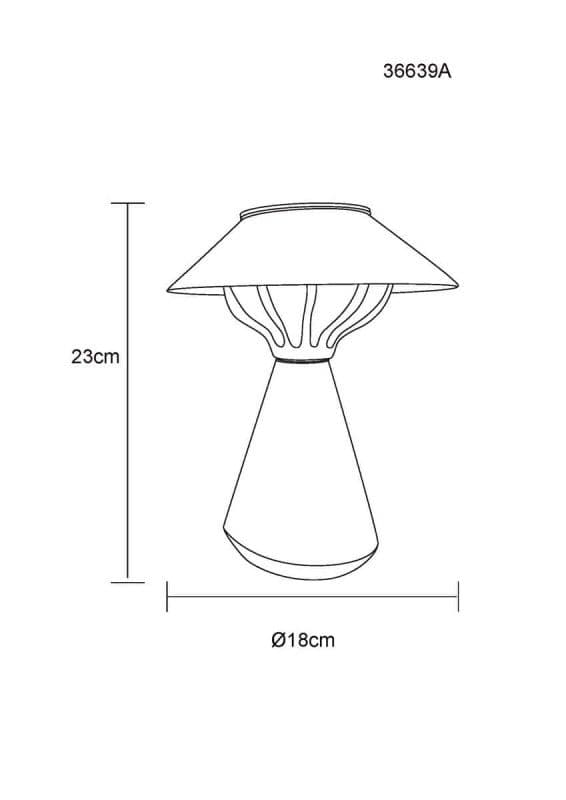 Solarna stolna lampa 10xLED- bež — slika 10 od 10