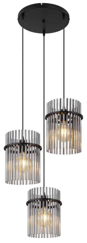 Luster GB 3xE27- staklo/crna — slika 2 od 5