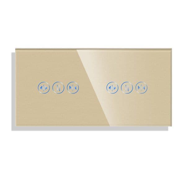 TECH WAVE touch dupli stakleni panel roletna+roletna- zlatna (... — slika 2 od 3