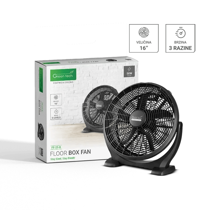 Podni ventilator 50W- crni — slika 4 od 4