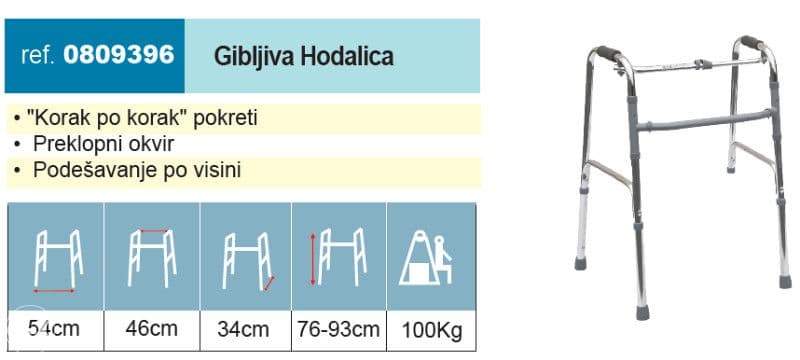 HODALICA  ALUMINIJSKA  ( GIBLJIVA/ FIKSNA ) — slika 2 od 5
