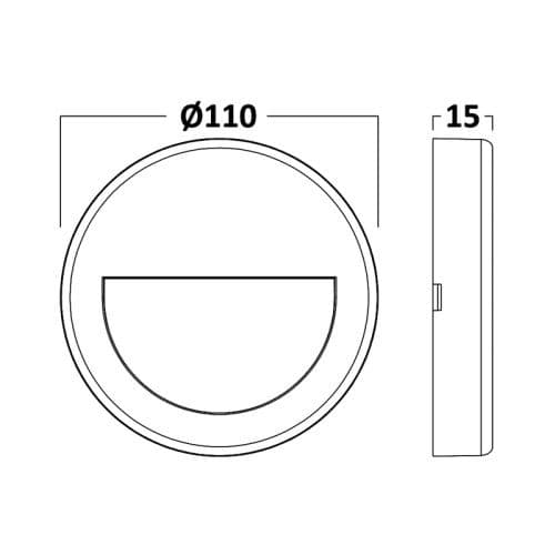 Zidna lampa 3W 3000K IP65 — slika 3 od 3
