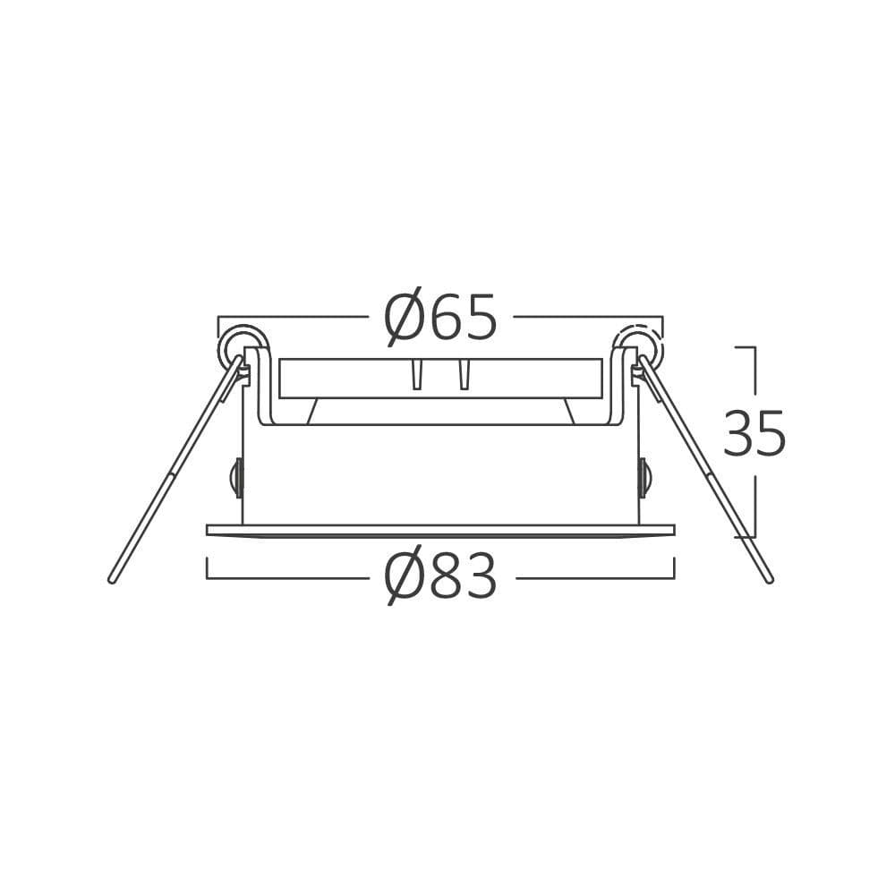 Spot ugradni 1xGU10- crna — slika 6 od 6