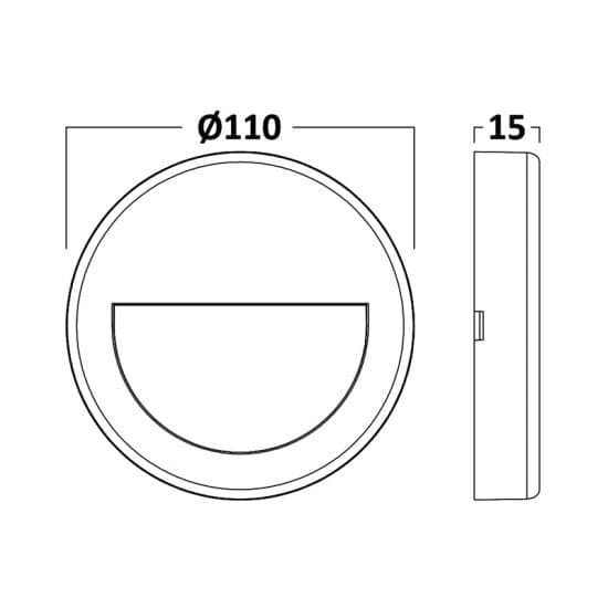 Zidna lampa 3W 3000K IP65 — slika 2 od 5
