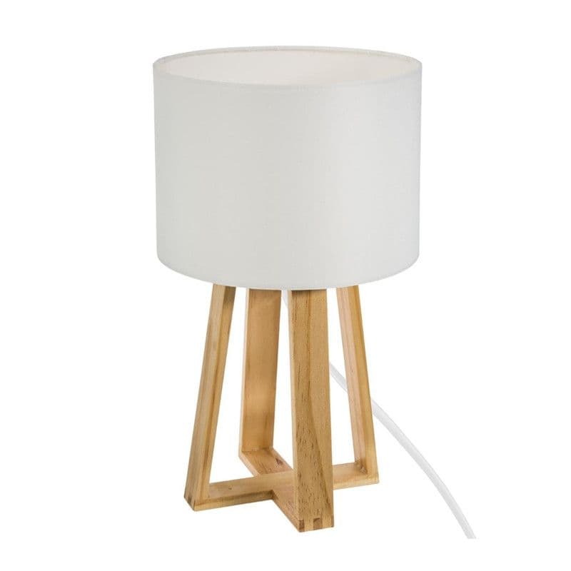 Stolna lampa MG 1xE27- bijela/drvo — slika 2 od 3