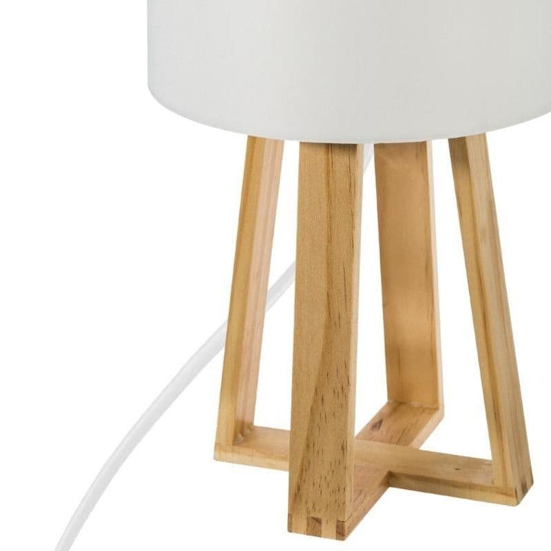 Stolna lampa MG 1xE27- bijela/drvo — slika 3 od 3