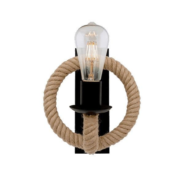 ZIDNA SVJETILJKA 1XE27 CRNA RETRO UŽE/METAL — slika 1 od 3