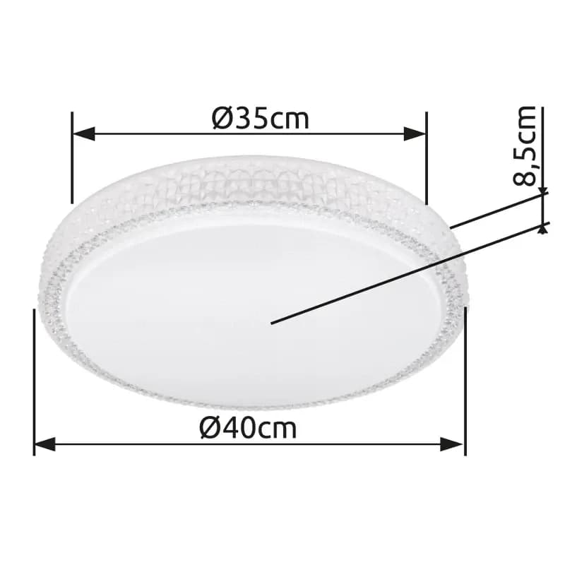 led plafonjera kristalni okvir  cct — slika 2 od 3