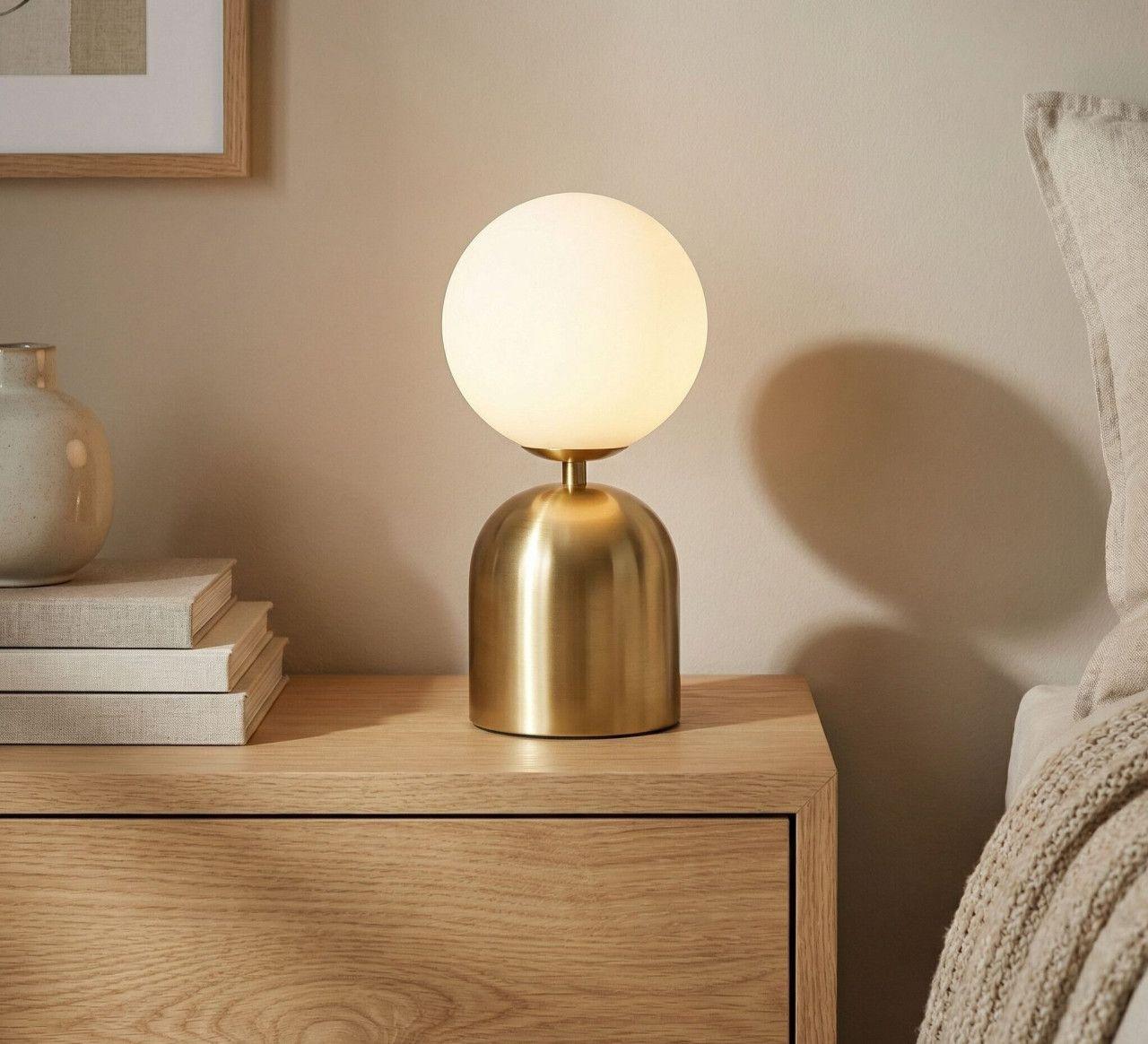 Stolna lampa sa kuglom 1xE14- zlatna — slika 2 od 2