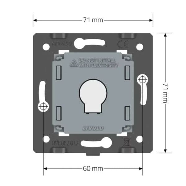 LIVOLO smart jednopolni prekidač- siva (komplet- baza i panel) — slika 7 od 7
