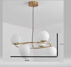 Luster visilica 6xE27 zlatni — slika 2 od 3