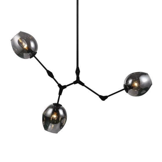 LED luster crni 3xE27 — slika 1 od 3